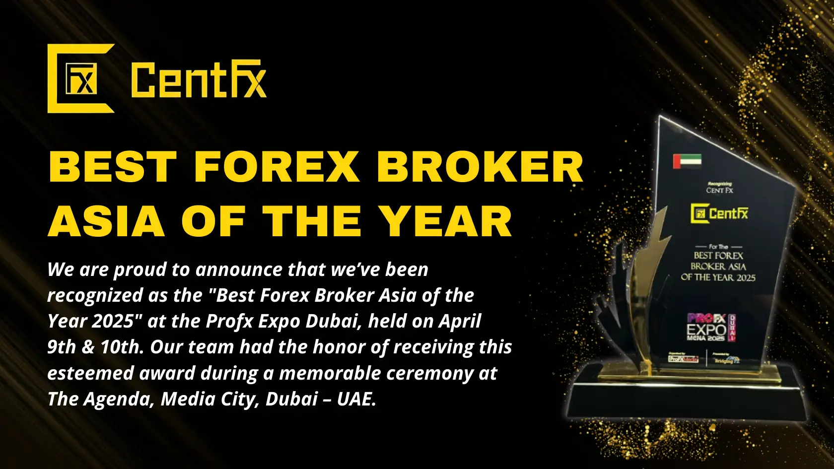 Award Best Forex Broker Asia of the Year 2025